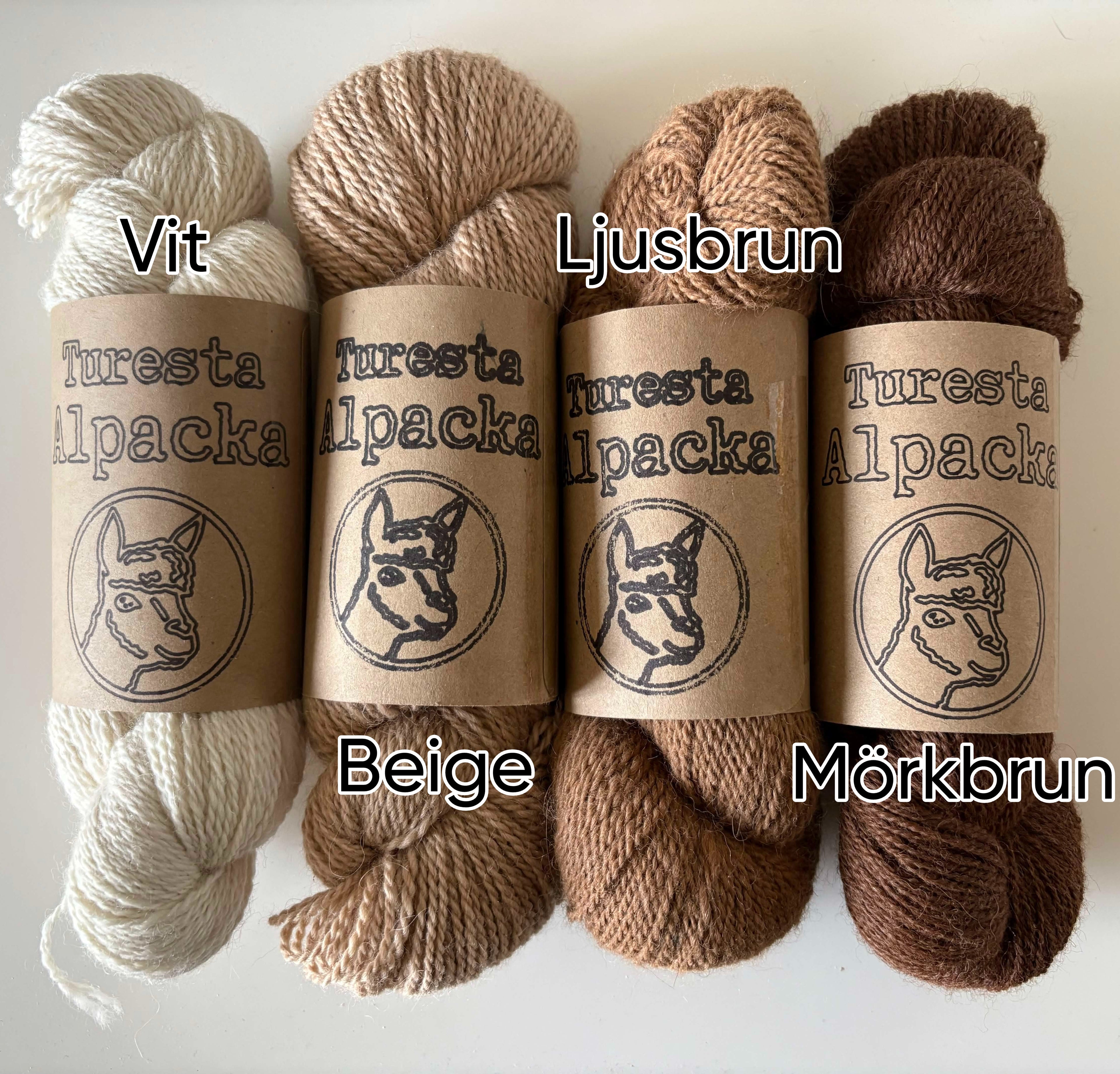 Alpackagarn mörkbrun 100g