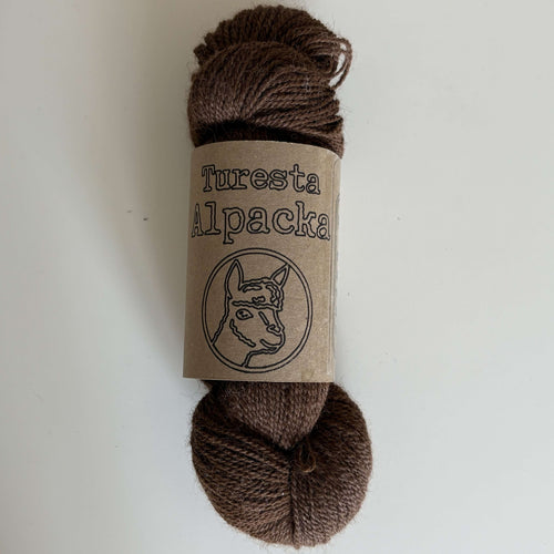 Alpackagarn mörkbrun 100g